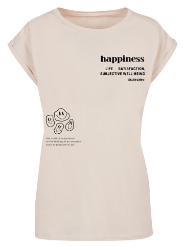 F4NT4STIC Extended Shoulder T-Shirt PLUS SIZE  happiness in Whitesand