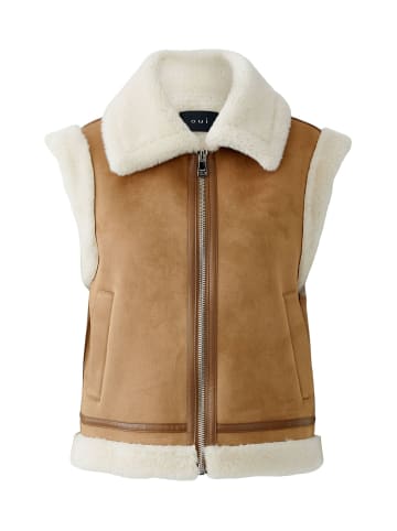 Oui Weste in dk camel white