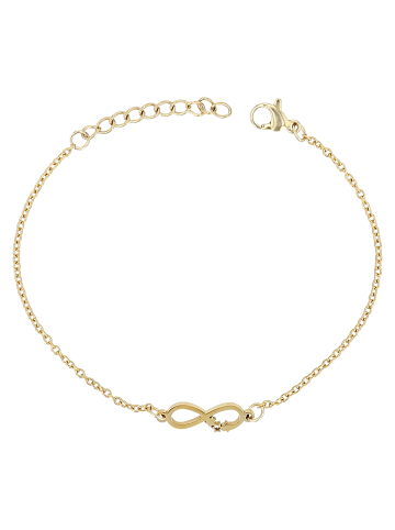 Adeliás Damen Armband – Unendlichkeitszeichen aus Edelstahl 17+3 cm in gold