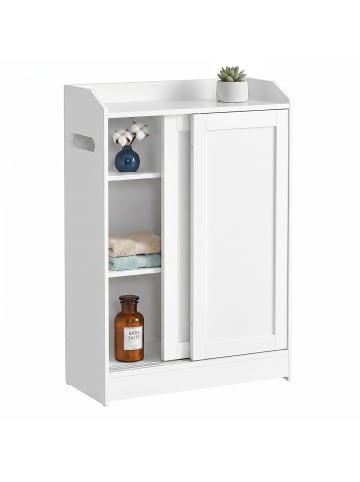 VASAGLE Badschrank in Weiß - (B)20 x (H)80 x (T)60 cm