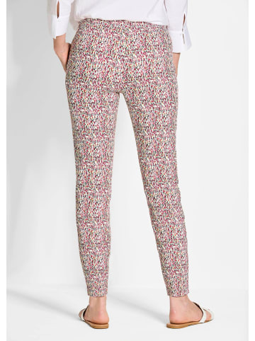 GOLDNER Elastische Druckhose LOUISA bunt in bunt / gemustert