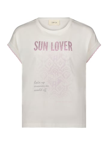 CARTOON Printshirt mit Rundhalsausschnitt in Patch Cream/Rosé