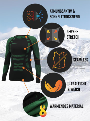 Polar Husky 1x Thermo Langarmshirt Unisex Super Active Ride in Grün
