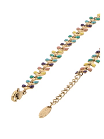 IZIA Women Stud Earrings in Gold Multicolor