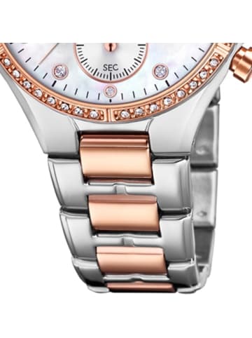 Festina Chronograph-Armbanduhr Festina Boyfriend silber, rose mittel (ca. 36mm)