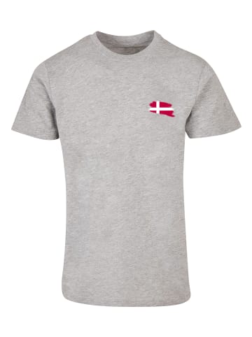 F4NT4STIC T-Shirt Dänemark Flagge Denmark in grau meliert