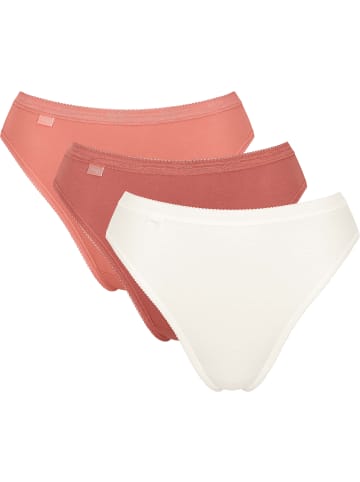 Sloggi Baumwolle, Single-Jersey Slip 3er-Pack Basic+ in terracotta/lachs/natur