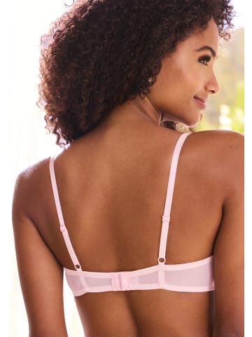 PETITE FLEUR Push-up-BH in rosé + weiß + schwarz