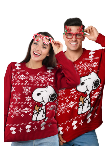 Snoopy The Peanuts Winterpullover - Snoopy in rot