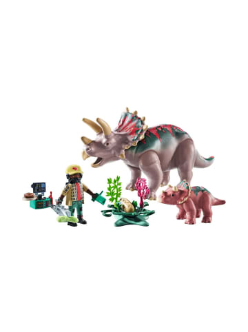 Playmobil Spielfigur Set Dinosaurier Triceratops mit Jungtier, 4-10 Jahre