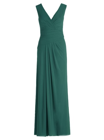 Vera Mont Abendkleid mit V-Ausschnitt in Dark Emerald
