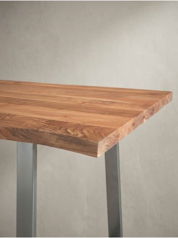 KADIMA DESIGN Schreibtisch 140x80x76 cm Massivholz / Metall Computertisch
