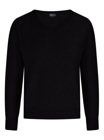 CASH-MERE.CH V-Ausschnitt Pullover in Schwarz