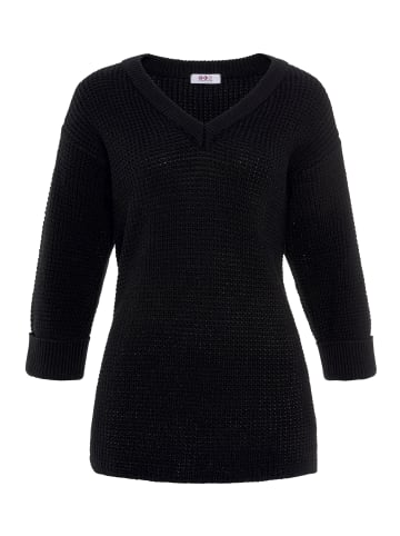 FLASHLIGHTS V-Ausschnitt-Pullover in schwarz