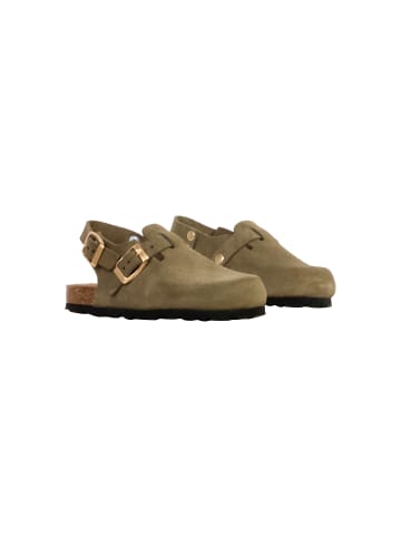 Divine Factory Kinder-Pantolette aus Leder Noga Boreali BS Edge Grün