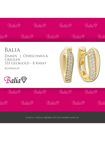 BALIA Gold 333 Damen Creolen Glamour Ohrringschmuck ca. 1,4cm