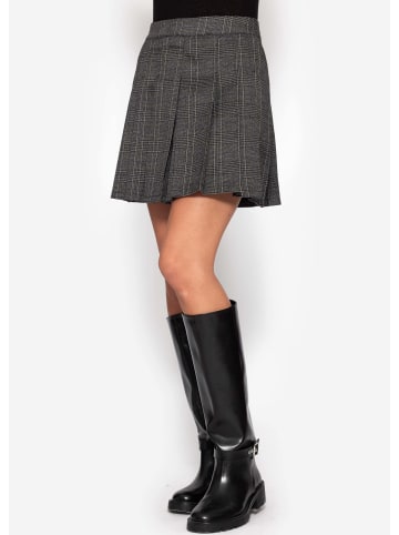SASSYCLASSY Mini Rock mit Falten in Grau