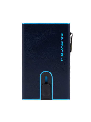 Piquadro Black Square Kreditkartenetui Leder 6.5 cm in night blue