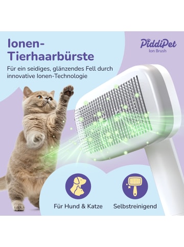 MediaShop Tierhaarbürste PiddiPet in Weiß