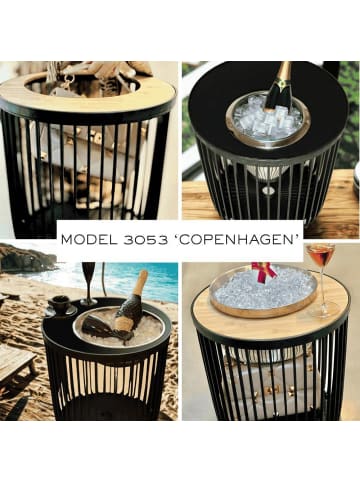 COOTAB Cooler Table 4-in-1 Loungetisch mit Acryl-Weinkühler Copenhagen 45 cm schwarz in schwarz