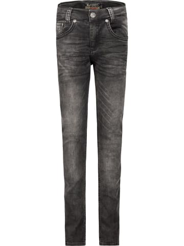 Blue Effect Jeans Hose weit Plus Größe ultrastretch in black denim
