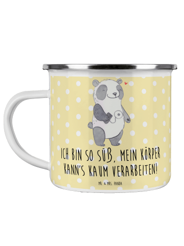 Mr. & Mrs. Panda Pott Panda Insulinpumpe mit Spruch in Gelb Pastell