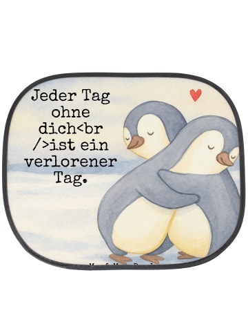 Mr. & Mrs. Panda Sonnenblende Pinguine Kuscheln Design mit Spruch in Weiß