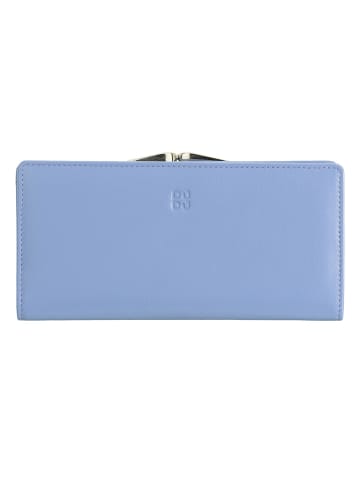 DuDu Chiloé Geldbörse RFID Schutz Leder 19.5 cm in pastellblau