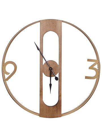 Beliani Wanduhr MULHOUSE in Braun - (W) 50 x (H) 50 x (L) 2 cm