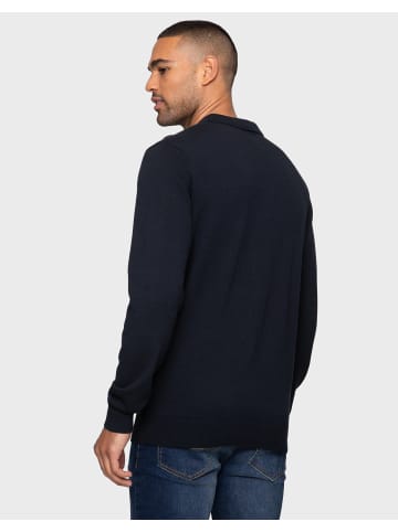 Threadbare Langarm-Polo Luke in Navy