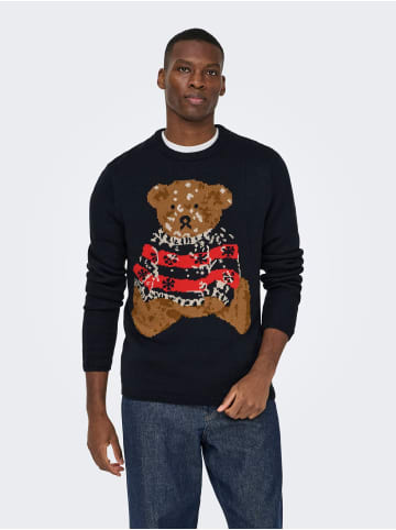 ONLY & SONS Strickpullover in Dark Navy