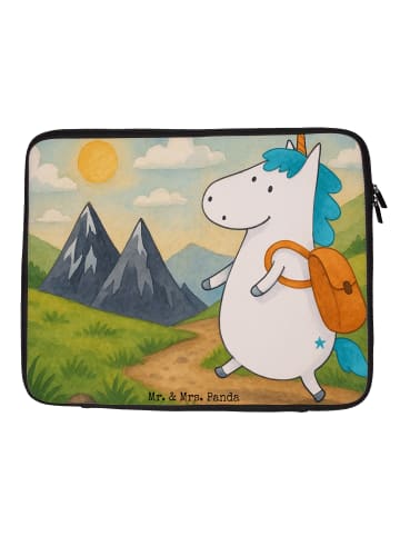 Mr. & Mrs. Panda Laptophülle Einhorn Bergsteiger Design ohne Spruch in Weiß