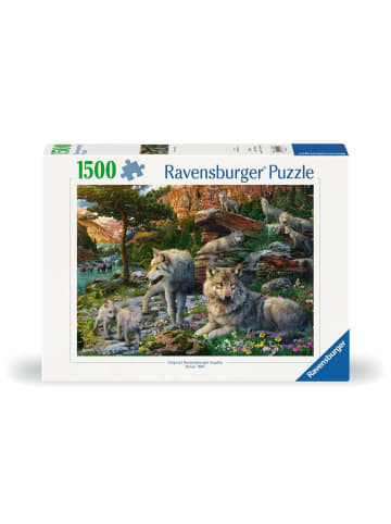 Ravensburger Ravensburger Puzzle 1.500 Teile Wolfsrudel im Frühlingserwachen in bunt
