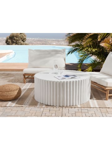 Beliani Couchtisch POZZA in Weiß - (W) 117 x (H) 42 x (L) 117 cm