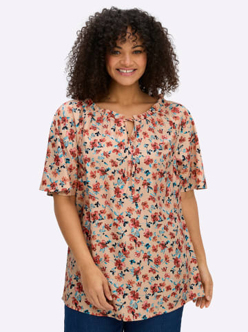 sheego Tunika in apricot-ozean-bedruckt