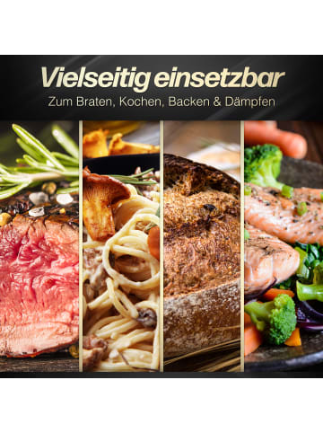 Beyond Edelstahl Nudeltopf 24 cm | mit Deckel in Silber