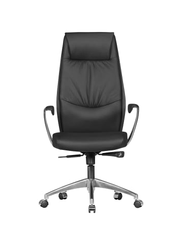 KADIMA DESIGN hefsessel Echtleder | 3-Stufen Synchronmechanik, 120kg, 8h Nutzung in Schwarz