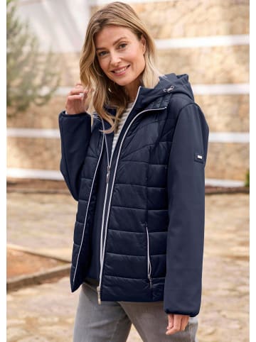 GOLDNER Sportive Steppjacke mit Kapuze in marine