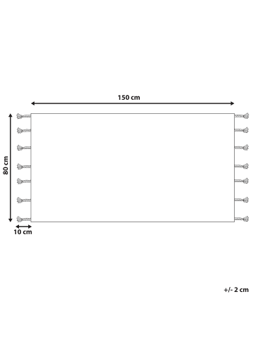 Beliani Shaggy BITLIS in Beige - (W) 80 x (H) 1.5 x (L) 150 cm