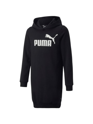 Puma Bodywear ESSENTIALS LOGO HOODED DRESS FL in Schwarz
