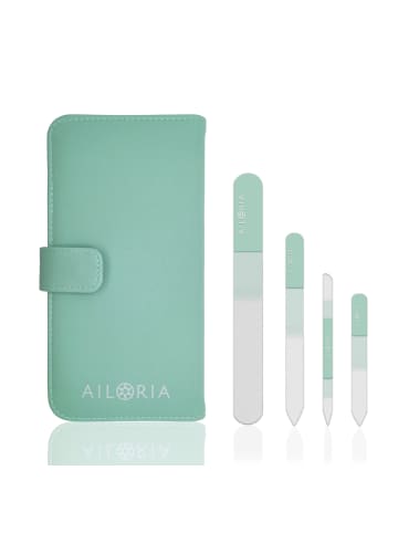 Ailoria CONTOUR PRIME Glas-Nagelfeilenset in Mint