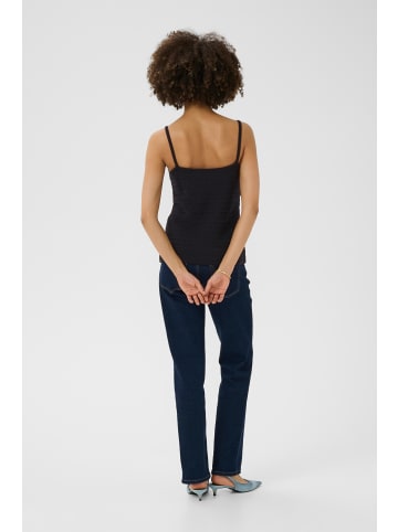 CULTURE Kurzarm-Bluse CUalicie Fitted in Black