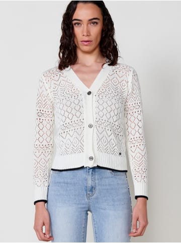 KOROSHI Strickjacke. in weiß