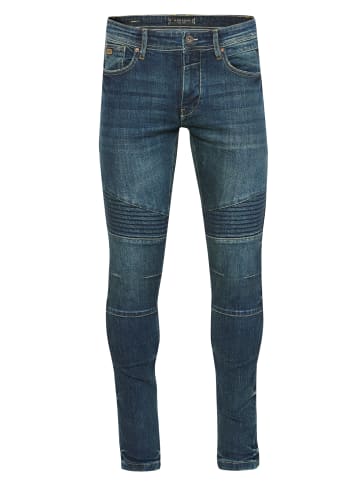KOROSHI Jeans Biker Skinny Fit in blau