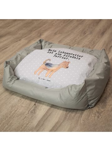 Mr. & Mrs. Panda Hundecouch Airedale Terrier Lebensretter mit Sp... in Grau Pastell
