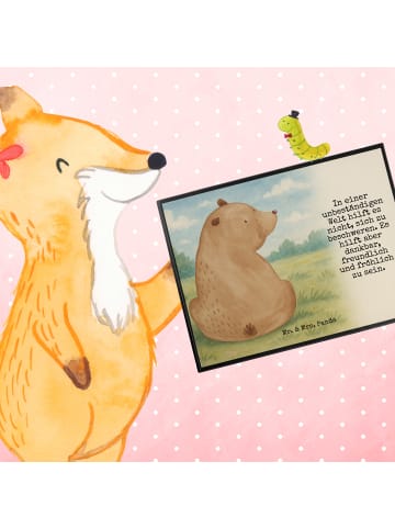 Mr. & Mrs. Panda Schreibunterlage Bär Schulterblick Design mit S... in Weiß