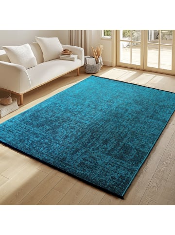 Teppich Boss Baumwoll-Chenille Teppich Space 1900, rechteckig - Blau