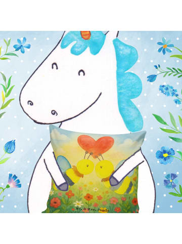 Mr. & Mrs. Panda Sofakissen Biene Liebe Design ohne Spruch in Weiß