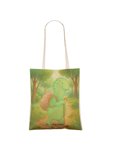 Mr. & Mrs. Panda Tasche Schildkröte Wanderer Design ohne Spruch in Weiß
