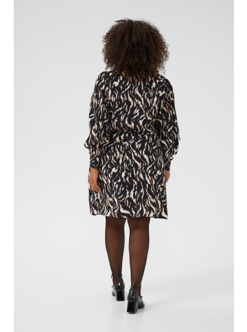 KAFFE curve Kleid KCmilina A-shape in Black/Brown Graphic Animal